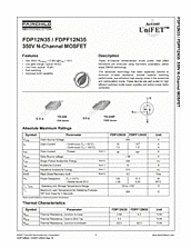 DataSheet FDPF12N35 pdf